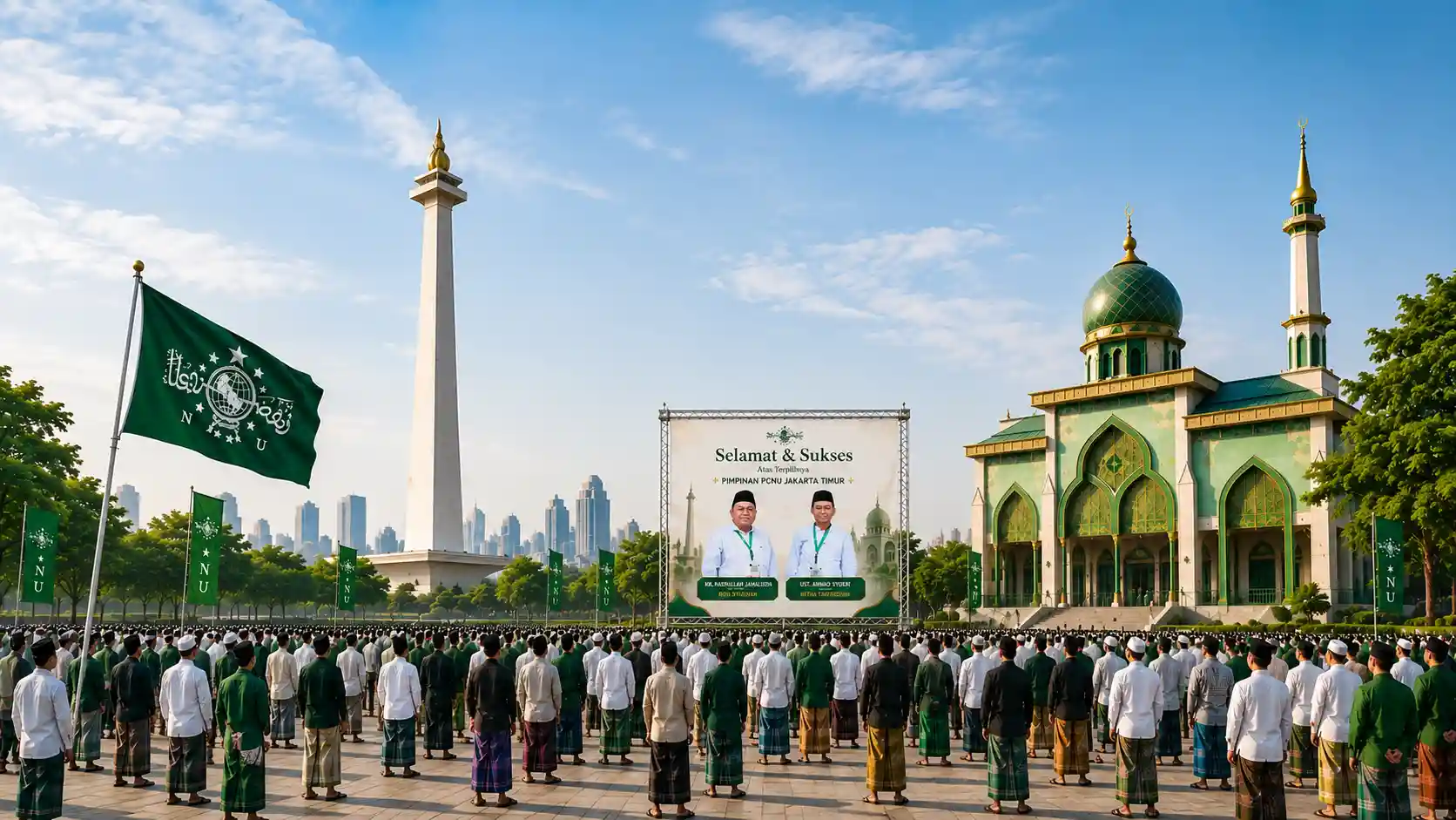 Kebersamaan pengurus dan warga PCNU Pengurus Cabang Kabupaten Pekalongan